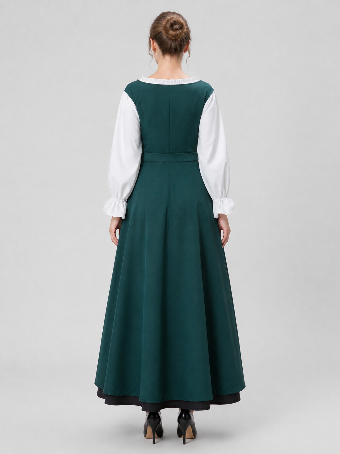 Medieval Halloween Costume with Ethnic Pattern back view