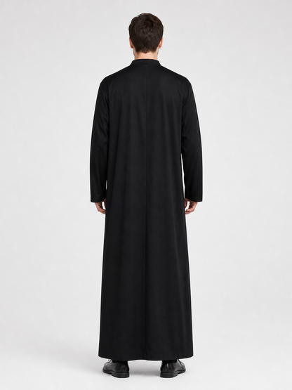 Halloween Priest Costume, Black Robe with Collar