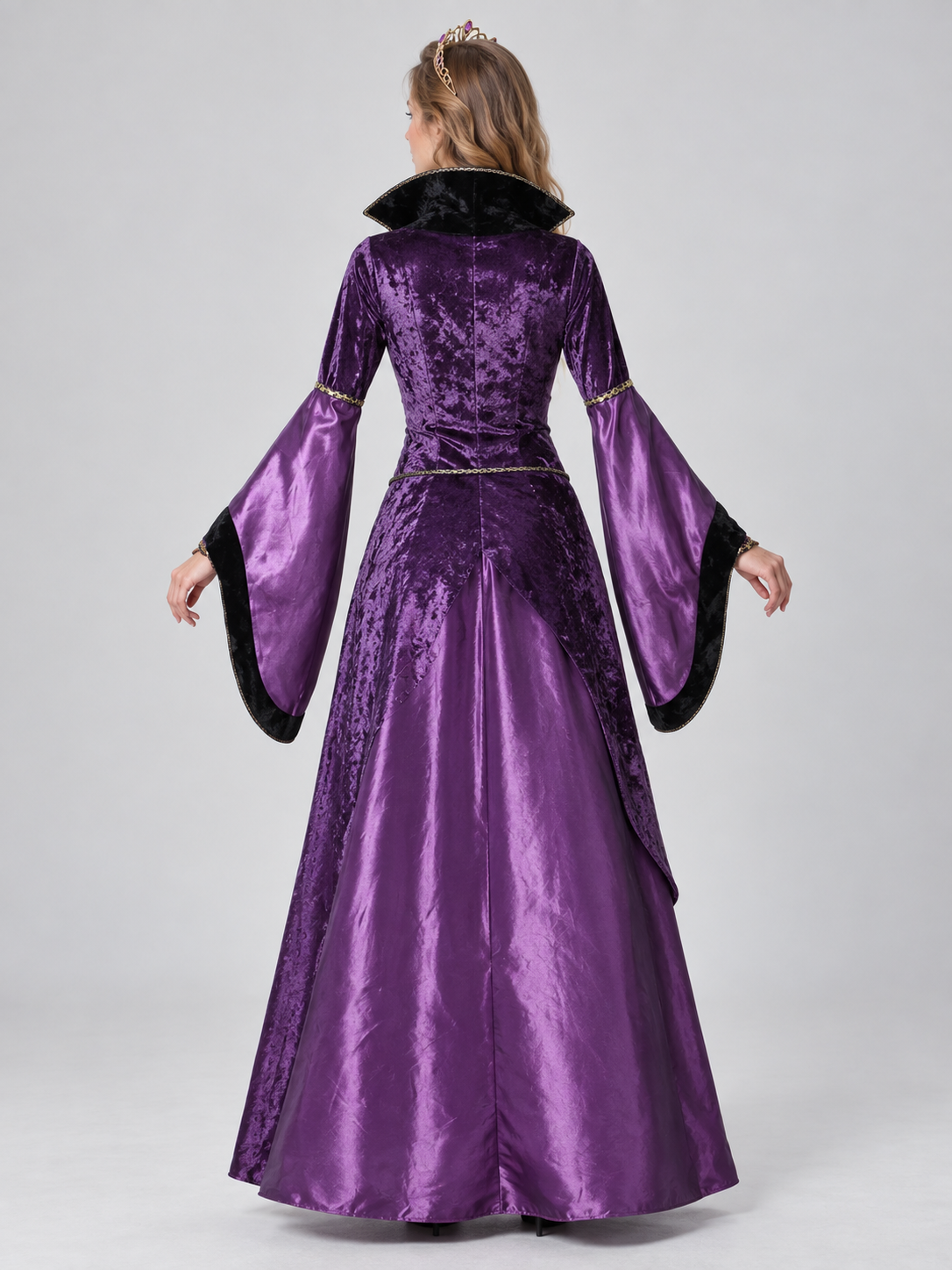 Vampire Carnival Costume with Dress, Crown, and Belt