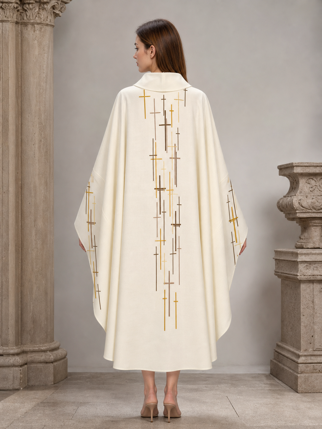 Religious Ceremonial Robe with Cross Pattern