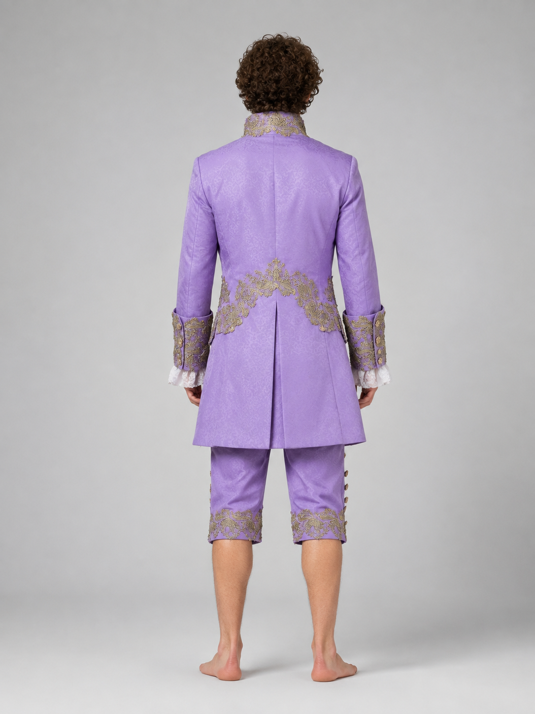 Purple Historical-Style Cosplay Costume back view