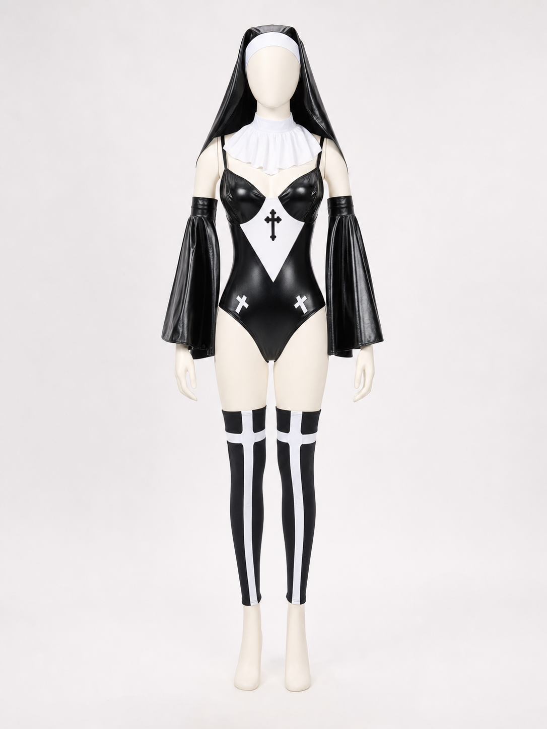 Religious-Style Cosplay Costume with Veil back view