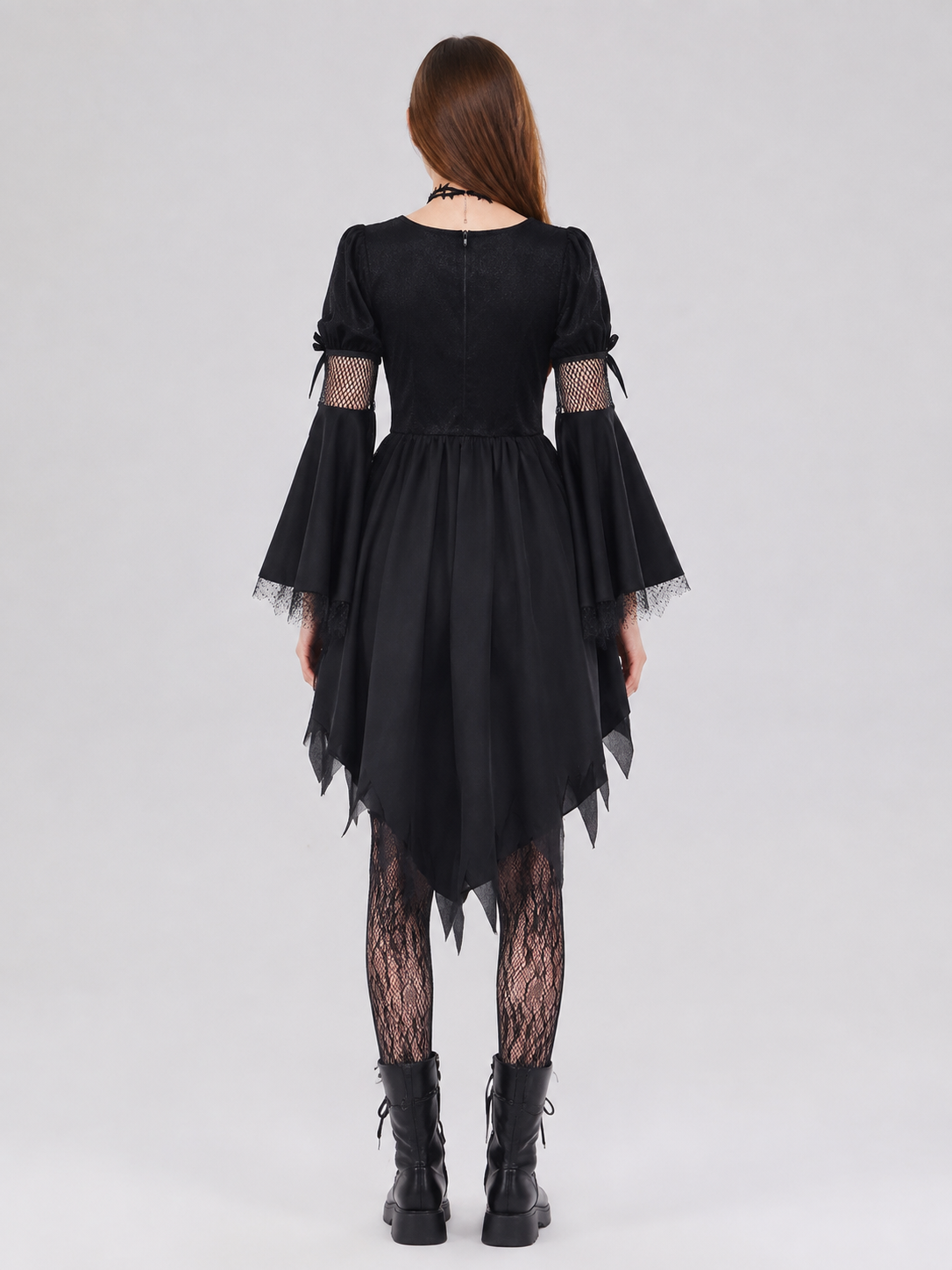 Gothic Carnival Dress with Choker back view