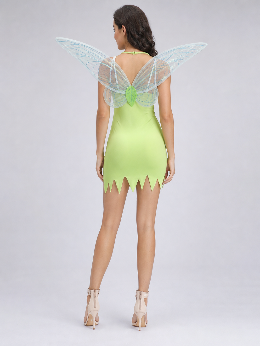 Light Green Fairy Costume for Cosplay with Wings