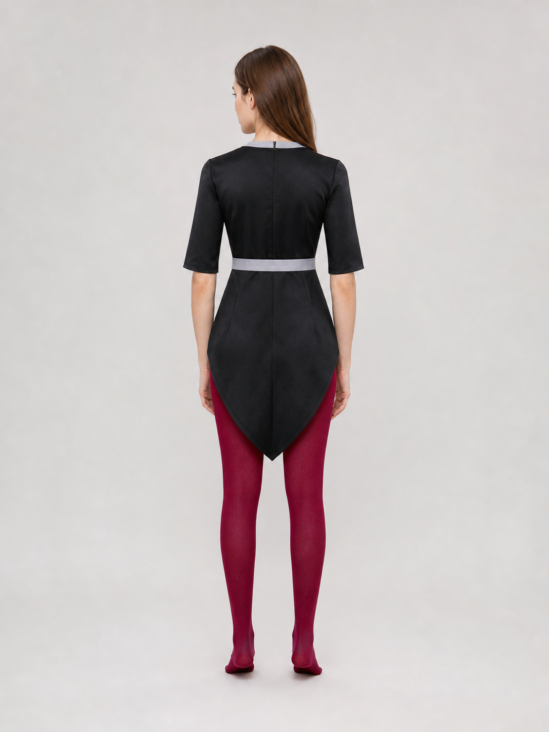 Amity Cosplay Costume: Black Top and Burgundy Bottom