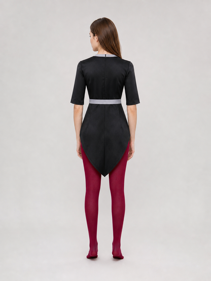 Amity Cosplay Costume: Black Top and Burgundy Bottom
