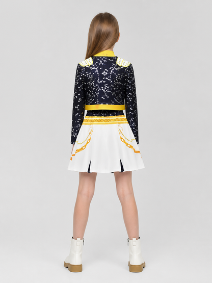 Stage Cosplay Costume, Top and Skirt, 2-Piece Set back view
