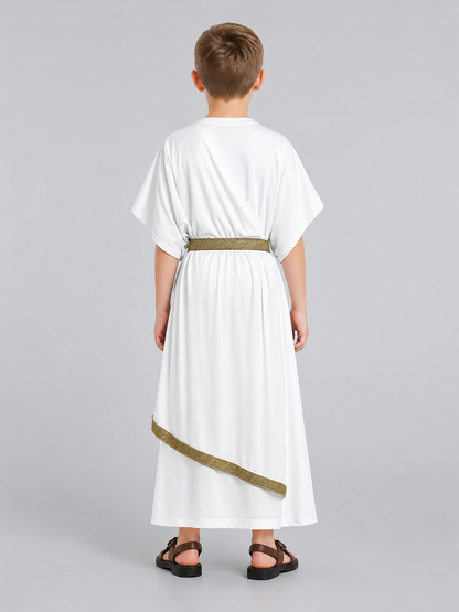 Greek-style costume: white tunic with belt