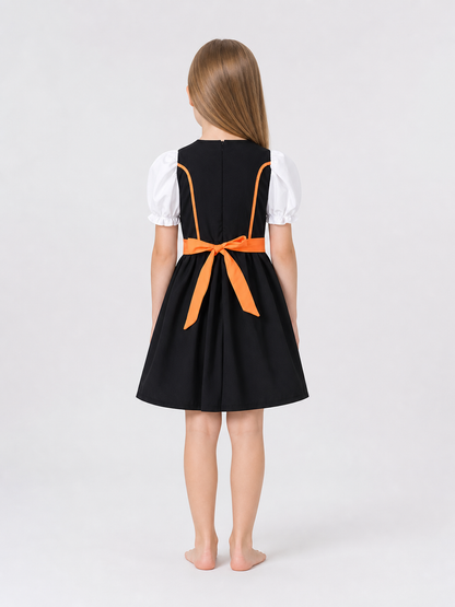 Carnival Dress in Folk Style with Lacing