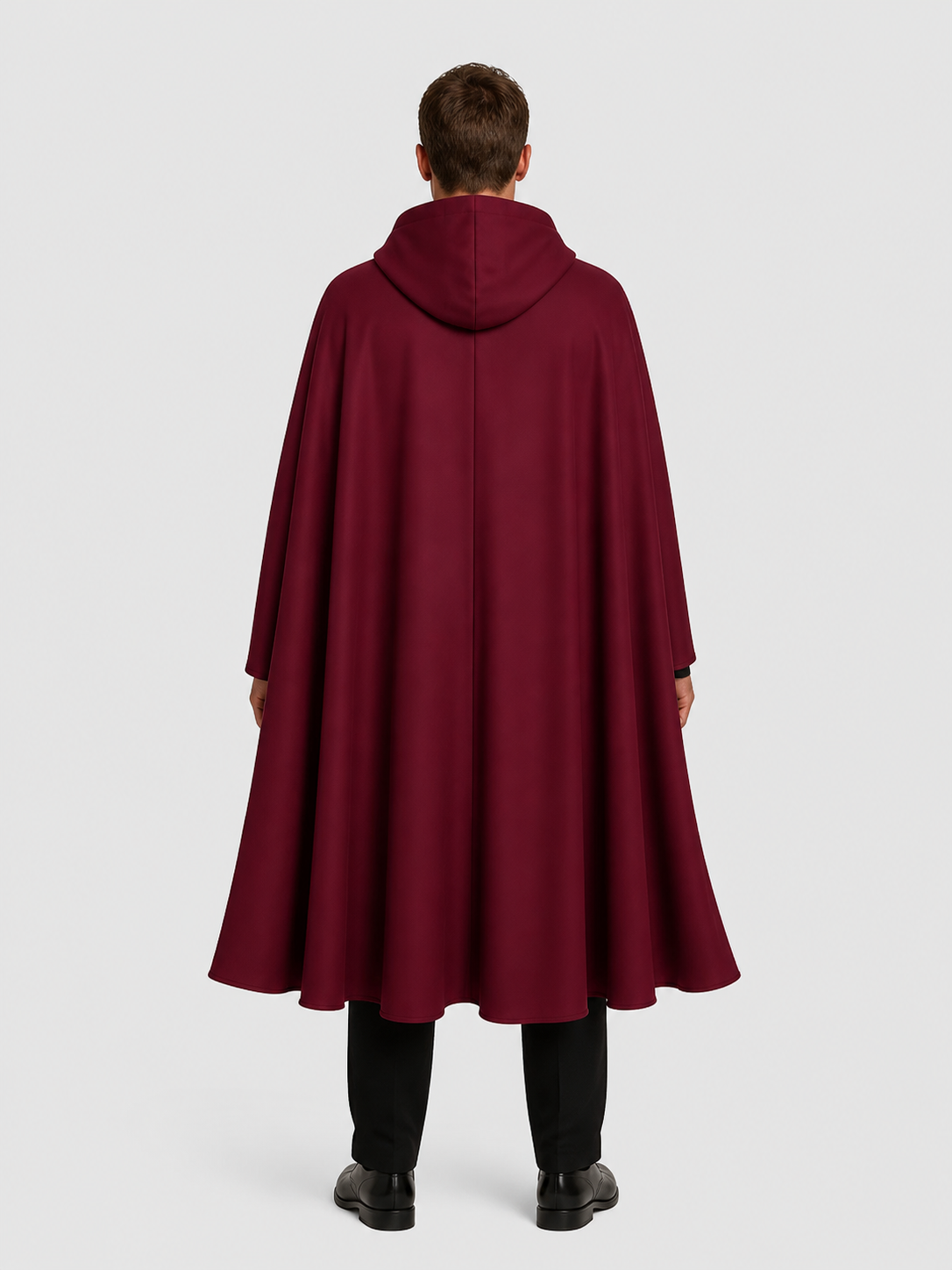 Long Polyester Hooded Cosplay Cape back view
