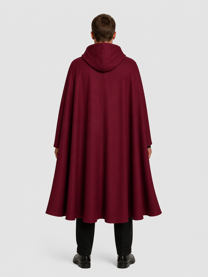 Long Polyester Hooded Cosplay Cape back view