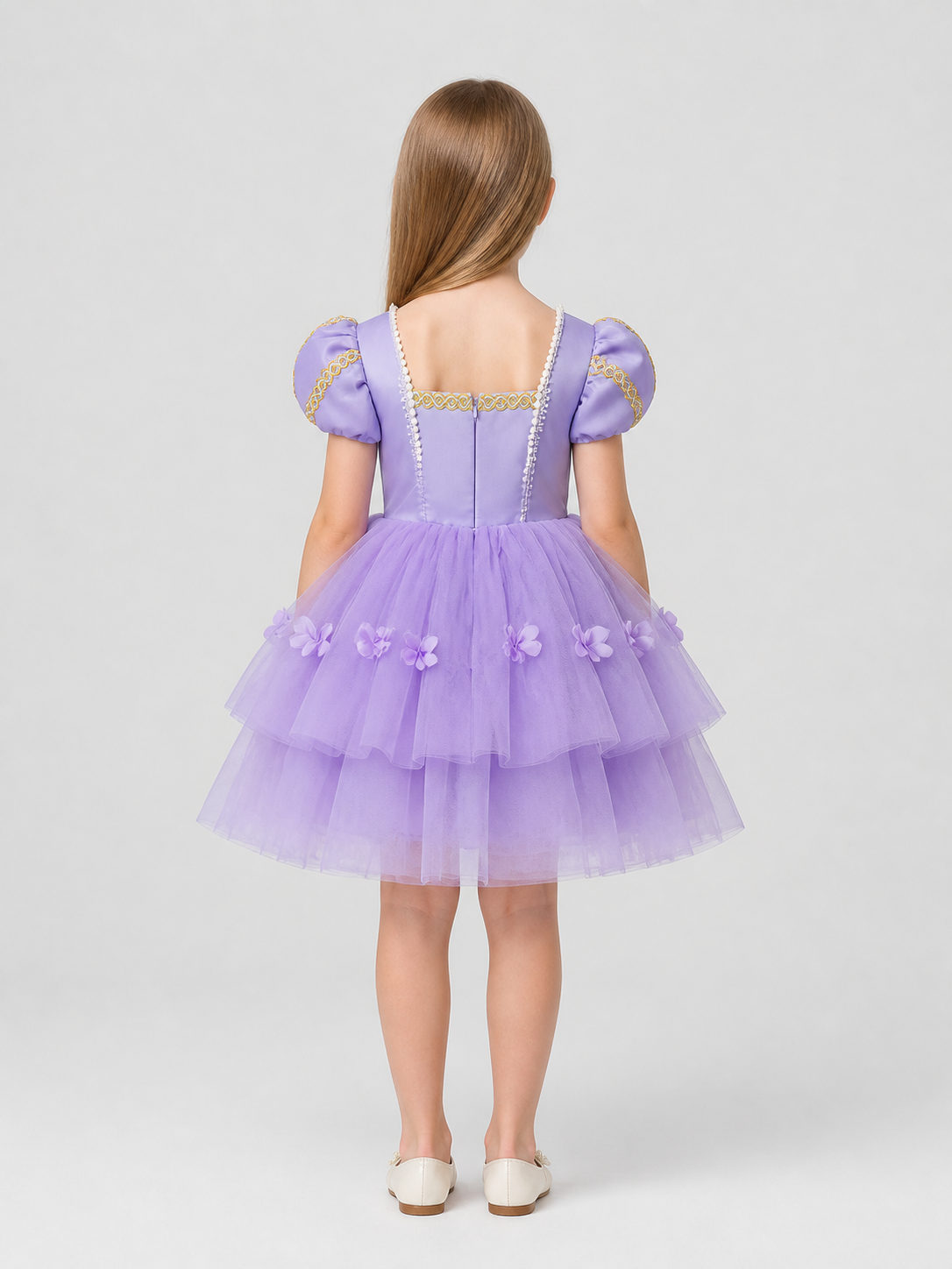 Princess Dress with a Full Mesh Skirt for Cosplay