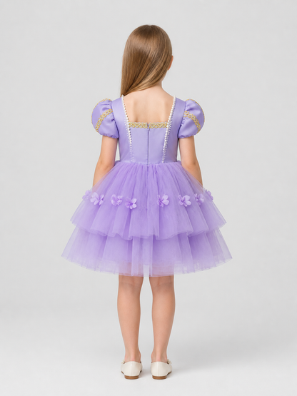 Princess Dress with a Full Mesh Skirt for Cosplay