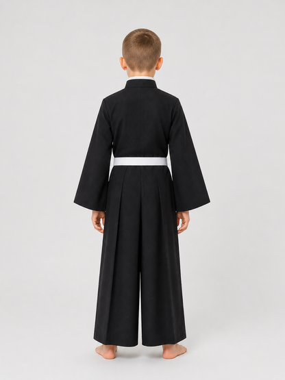 Tokito Muichiro Cosplay Costume: Top, Pants, and Belt back view