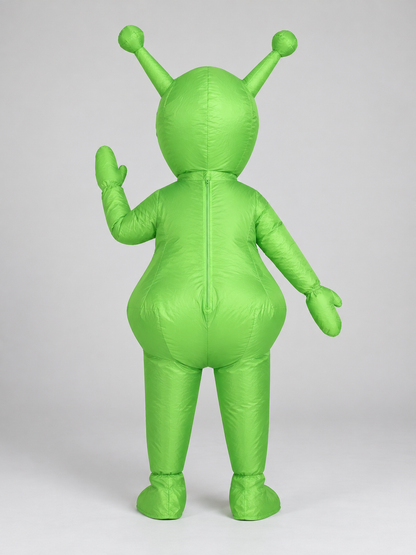 Inflatable Green Alien Costume with Antennas