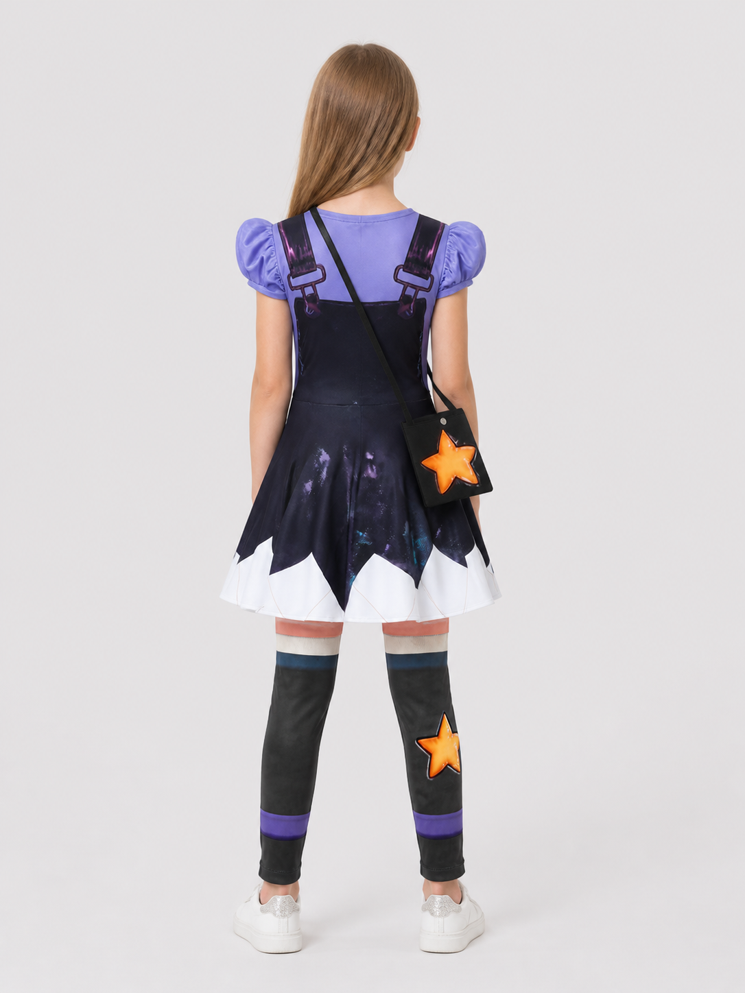 Poppy Playtime Lily Dress with Leggings and Bag back view