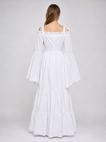 White Palace-Style Cosplay Costume with Corset Bodice