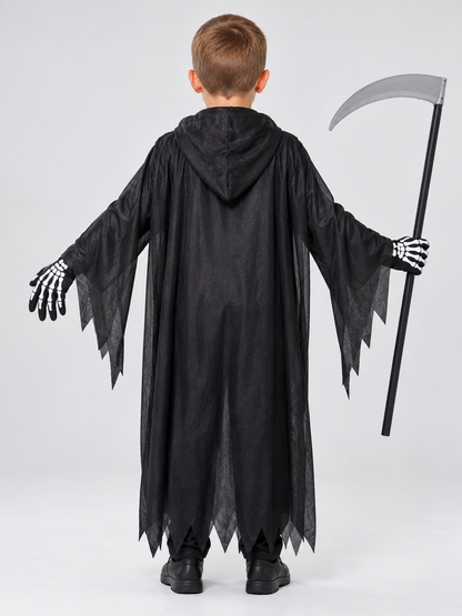 Skeleton Costume with Mask and Hood