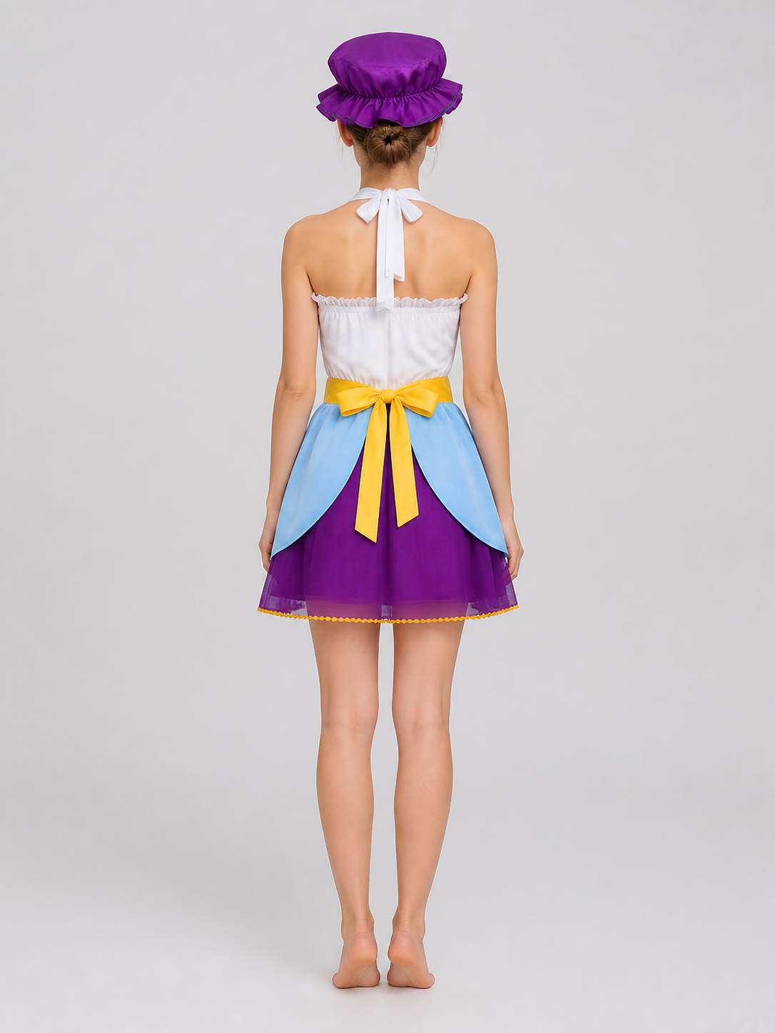 Mrs. Potts Costume: Dress and Hat for Cosplay back view