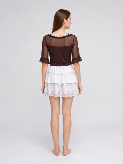 Tenku Mio Cosplay Costume: Top, Skirt, and Belt