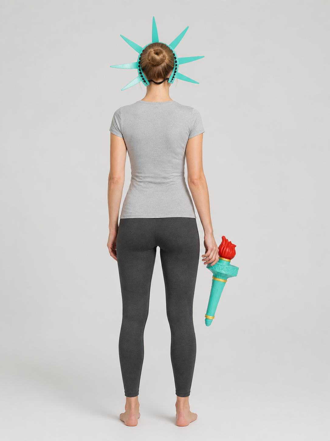 Statue of Liberty Cosplay Set: Crown and Torch back view