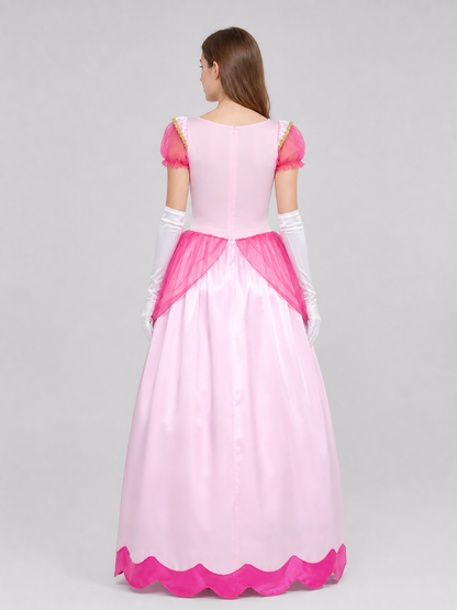 Princess Costume: Dress with Crown and Gloves