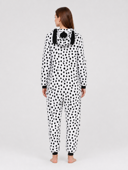 Dalmatian Kigurumi with Hood, One-Piece Costume