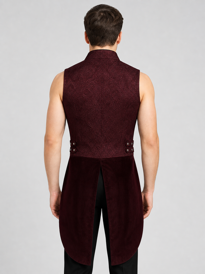 Victorian-Style Suit Vest, Wine
