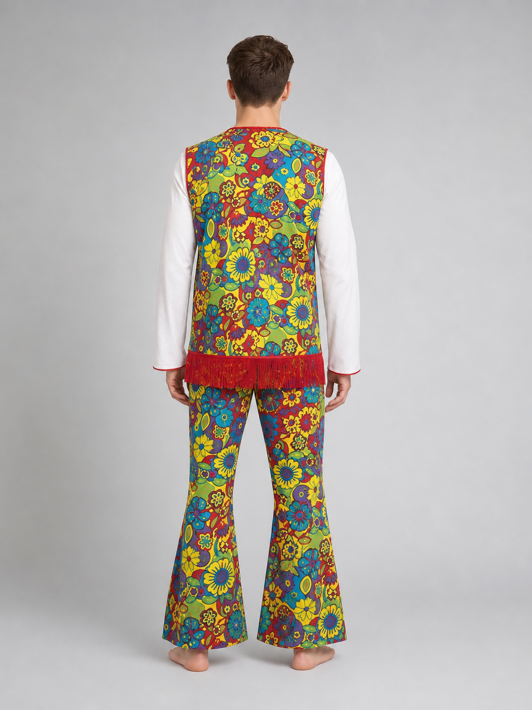 Disco Costume with Bell-Bottoms and Accessories