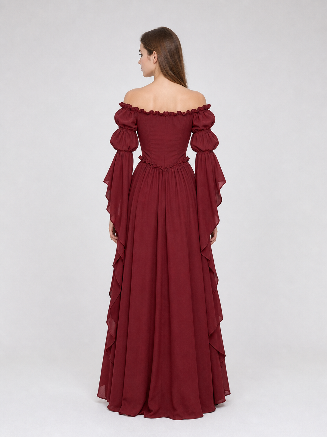 Long Vintage-Style Evening Dress