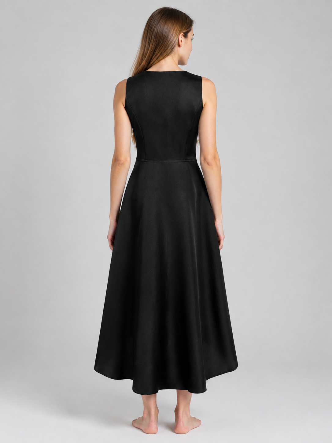 Medieval Cosplay Dress with a Flared Skirt back view