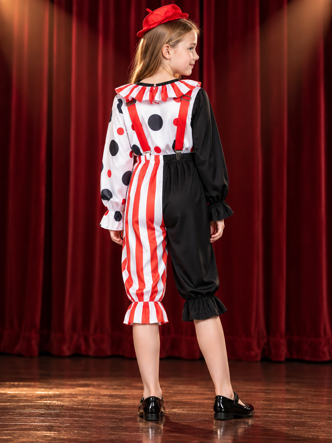 Kids' Clown Carnival Costume with Headpiece