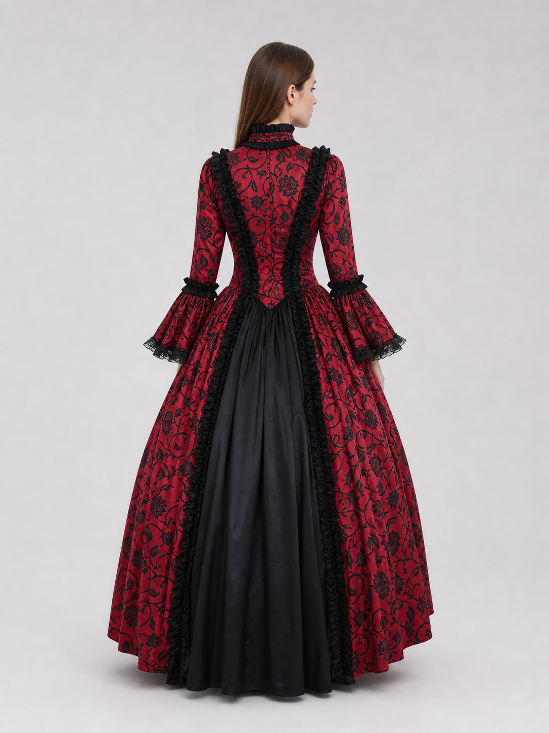 Long Gothic Victorian-Style Dress