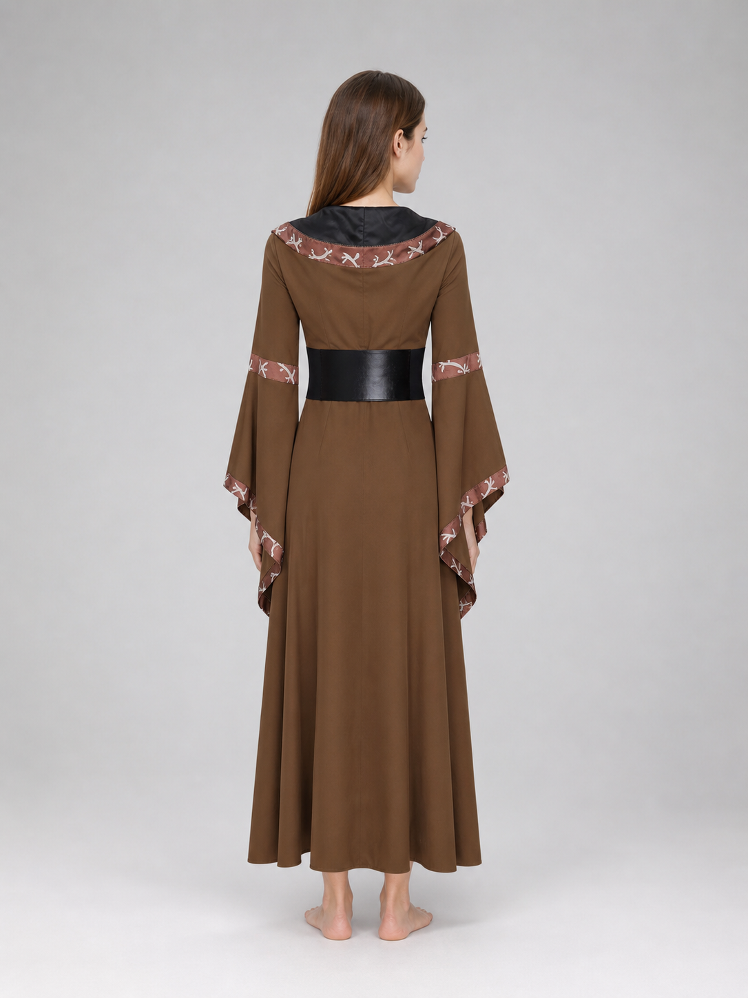 Medieval Hooded Lace-Up Dress