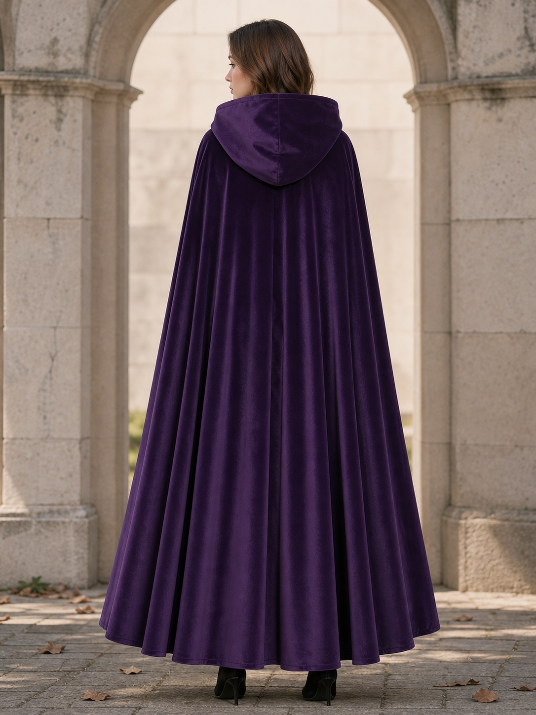 Purple Carnival Cloak with Hood