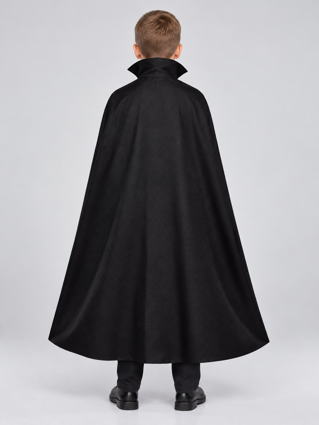 Vampire Cosplay Cape Cloak Black with High Collar