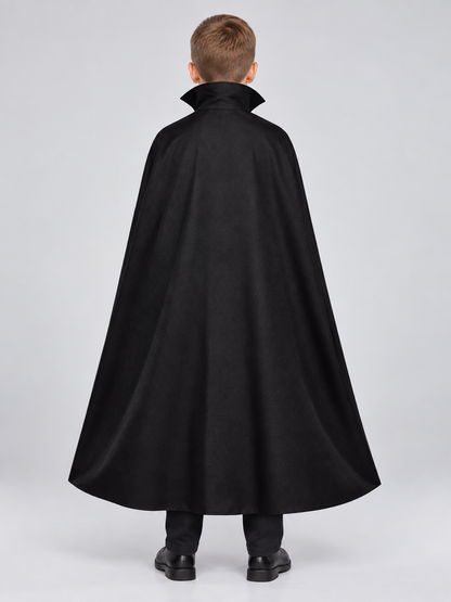 Vampire Cosplay Cape Cloak Black with High Collar