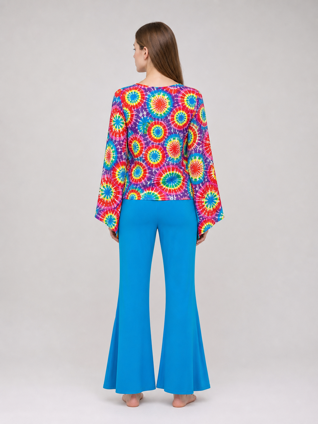 Party Set: Flared-Sleeve Top and Pants