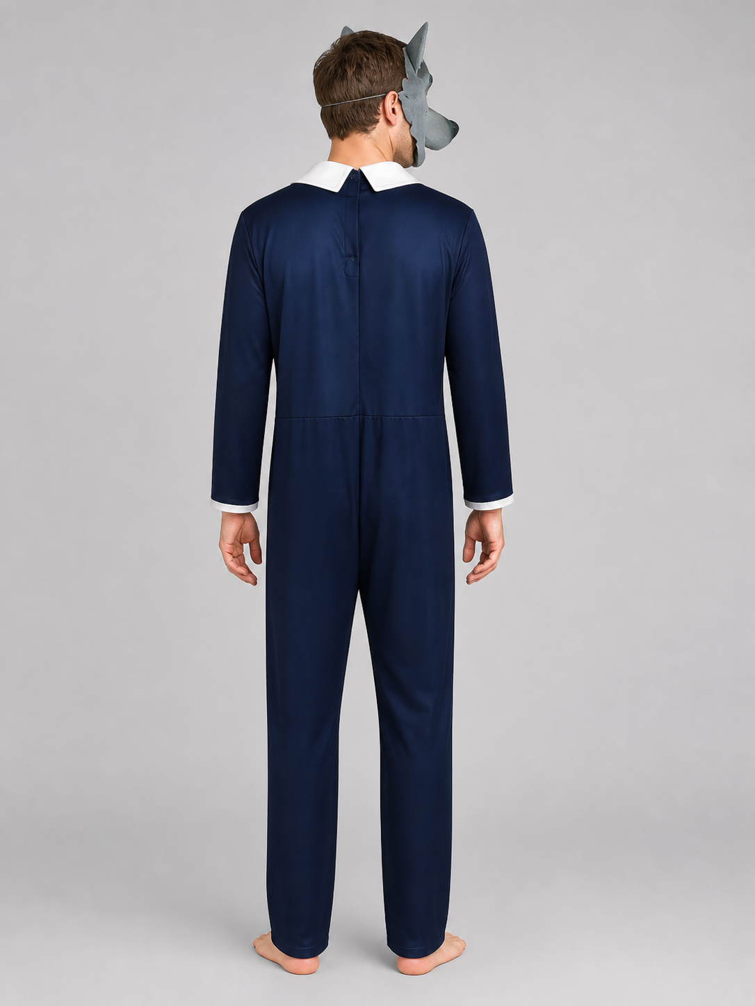 The Bad Guys Wolf Halloween Costume, Jumpsuit with Mask back view
