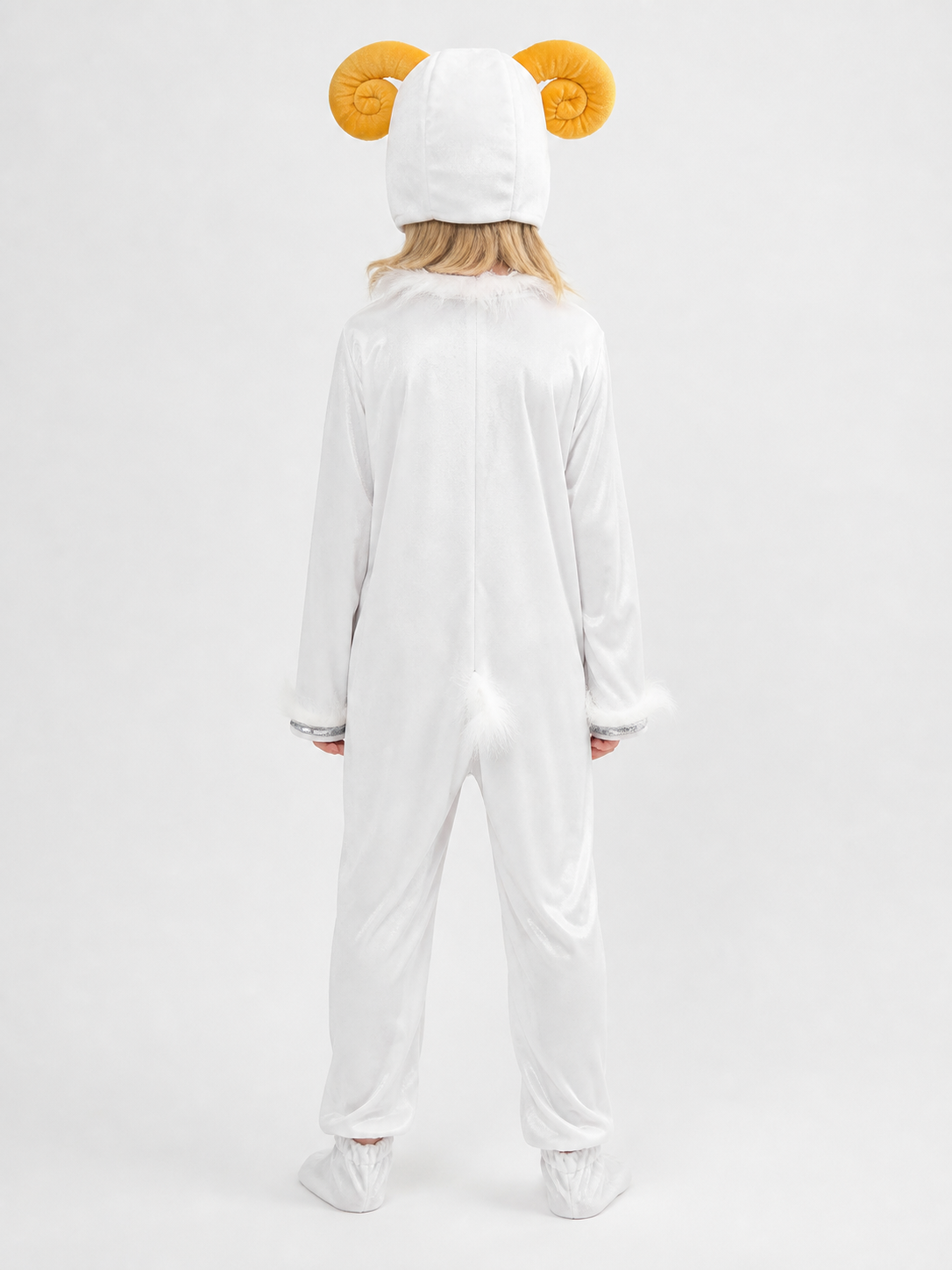 Halloween sheep costume with a hood and horns