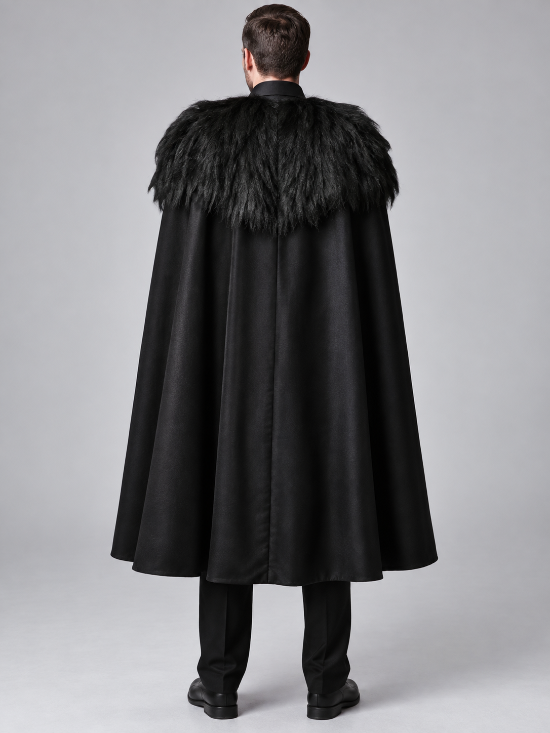 Vampire Costume: Black Cape, Vest, Scarf