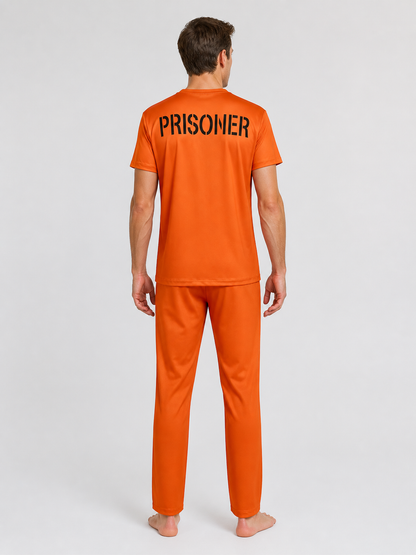 Orange Prisoner Costume for Cosplay, Set back view