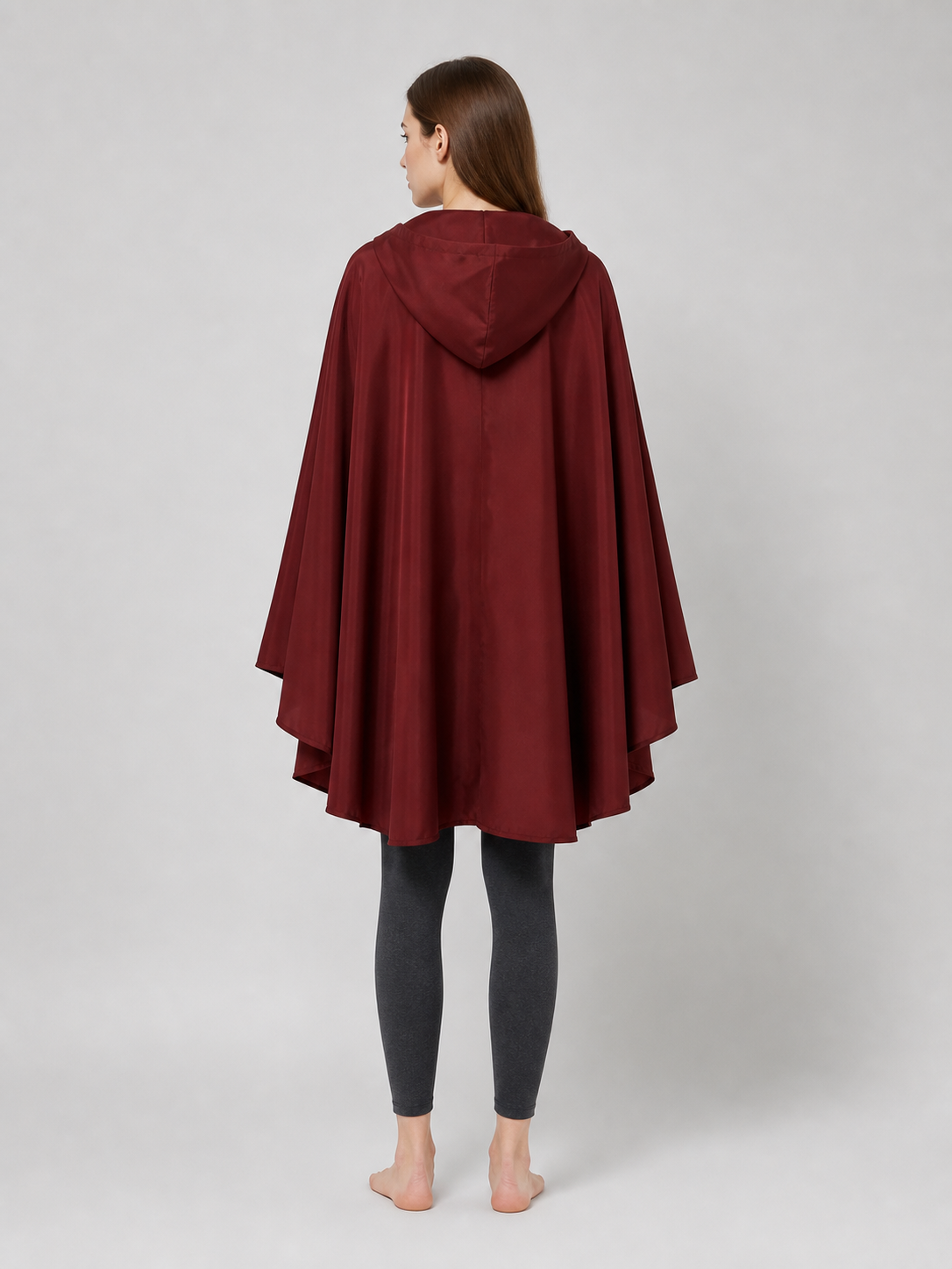 Burgundy Hooded Costume Cloak for Cosplay