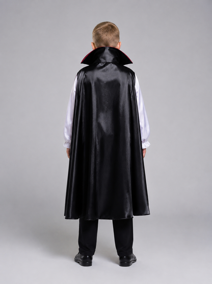 Carnival Vampire Costume with Vest, Pants, and Cape back view