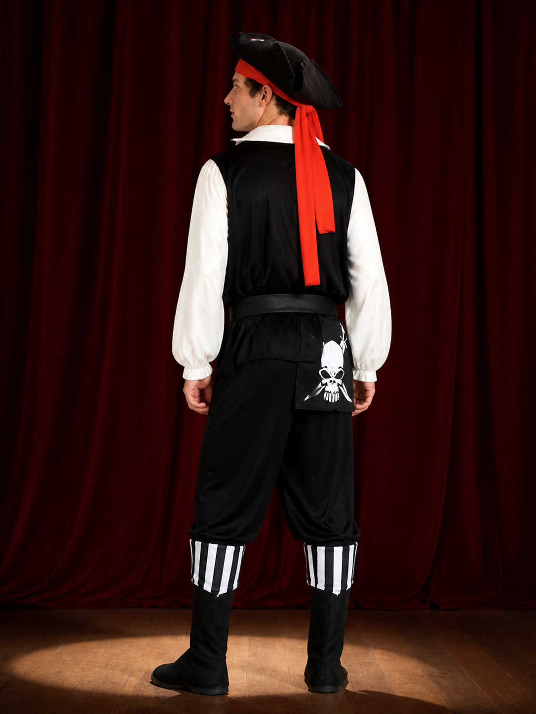 Pirate Carnival Costume for Halloween Cosplay back view