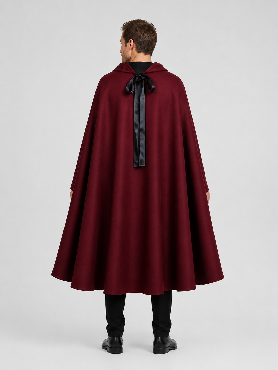 Long Hooded Death Cloak for Halloween Cosplay back view