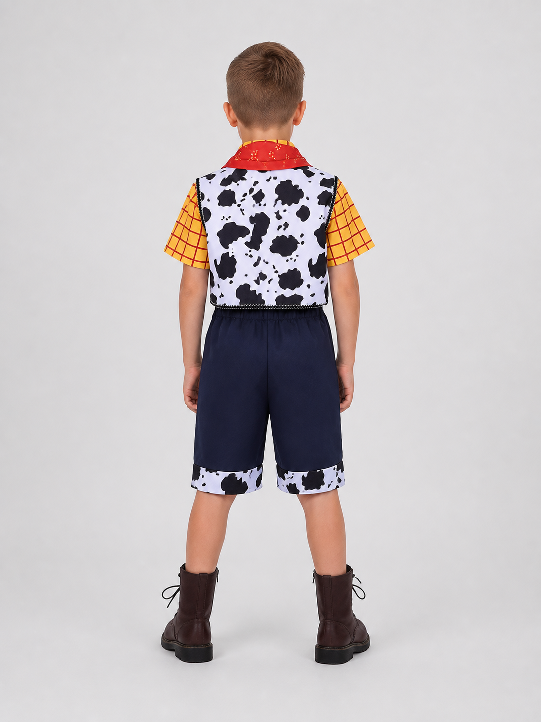 Woody Costume for Cosplay and Performances, 4-Piece Set back view