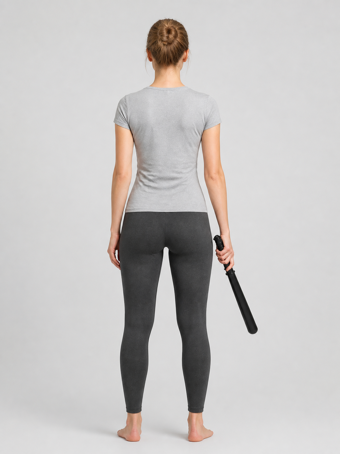Baton Prop, Black, One Size, for Cosplay back view
