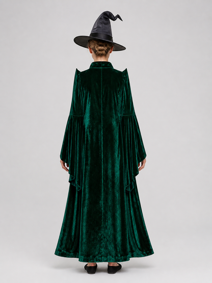 Minerva McGonagall Costume Robe and Hat for Halloween back view