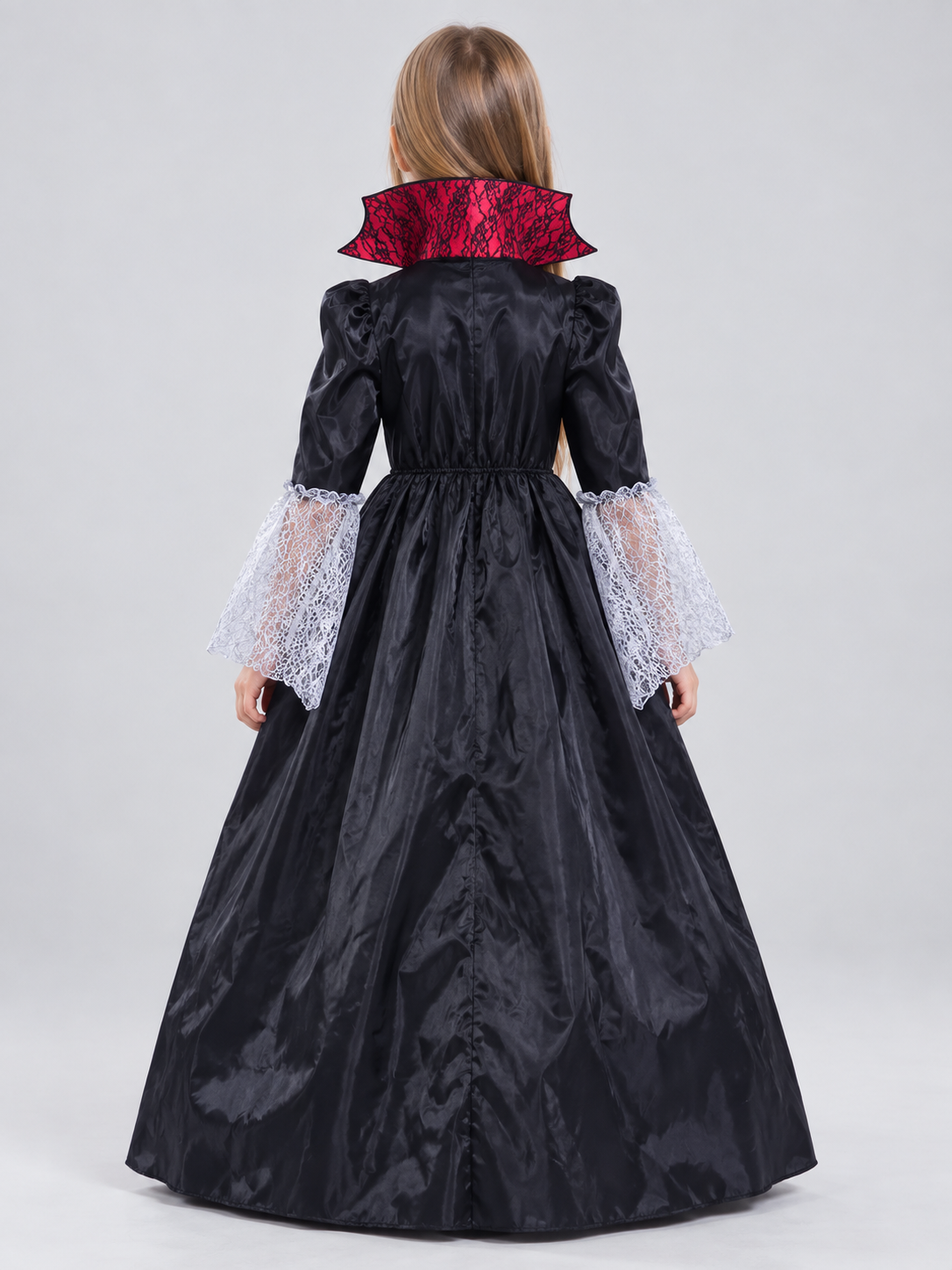Vampire Costume with Long Dress back view